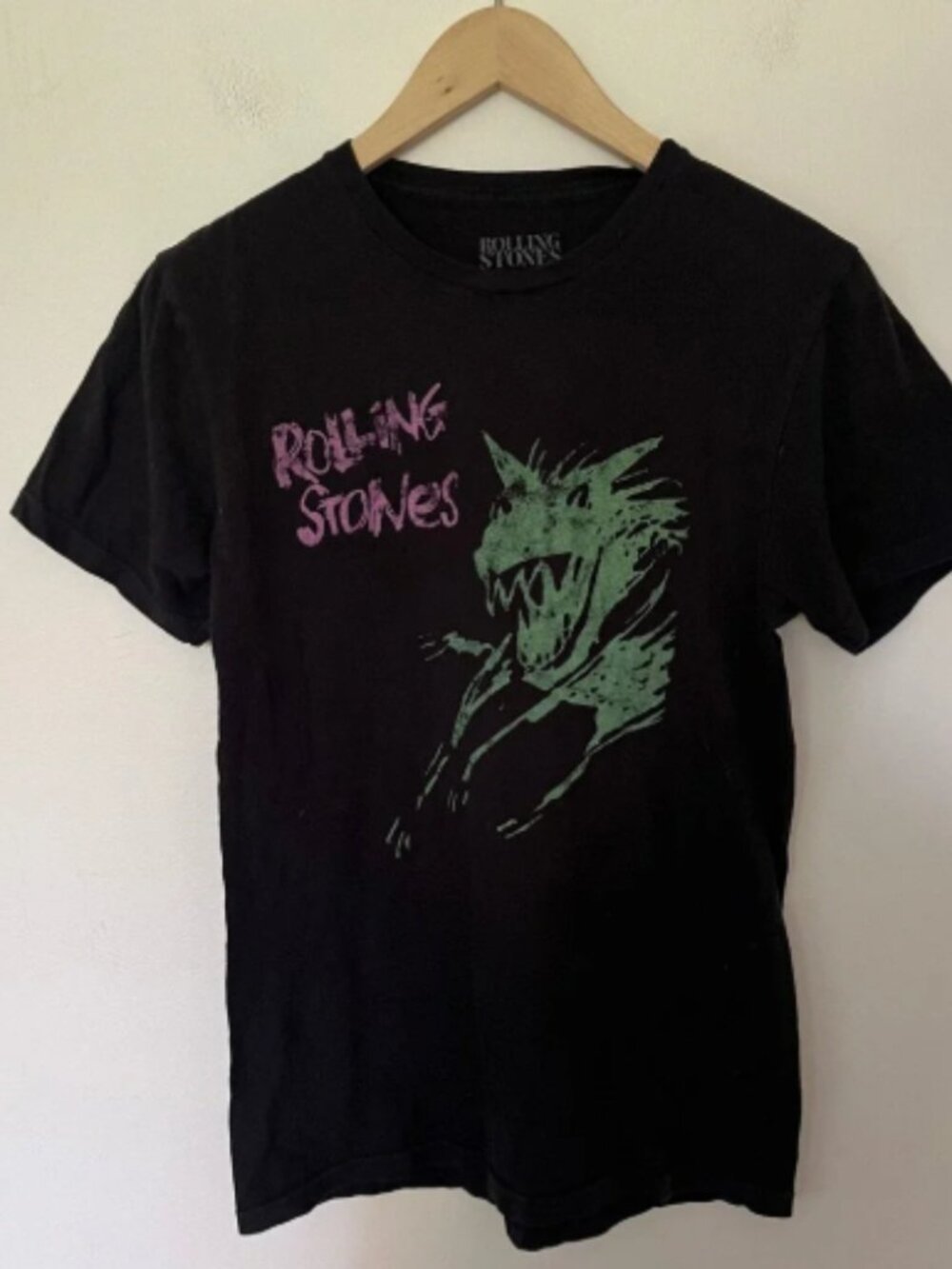 Rolling Stones Urban Jungle Europe 1990 Tour Graphic T-Shirt Black Small